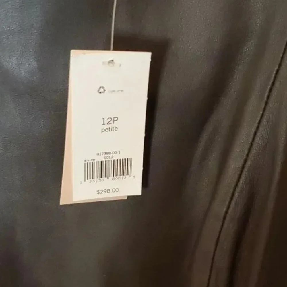 BANANA REPUBLIC Chocolate Brown Leather Dress  NEW! - Picture 11 of 11